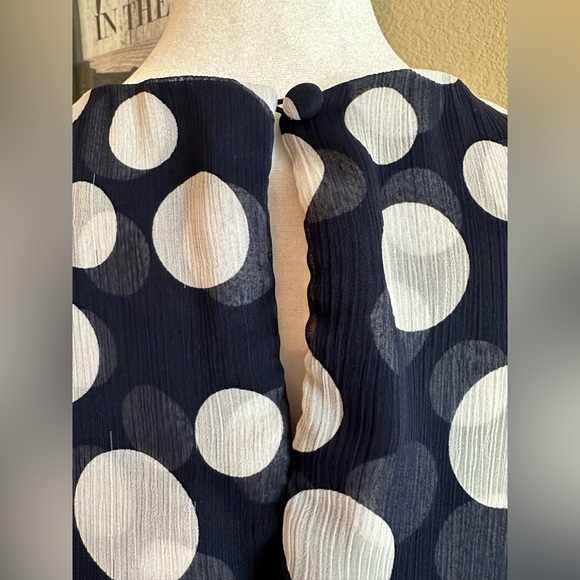 Prelude | Women’s Blue Polka-Dot Layer Dress, Lined, Sleeveless - Size 10 - Picture 6 of 12